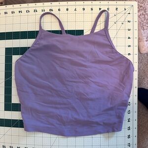 Old Navy Active Size Medium Lilac Cropped Longline Sports bra Tank Top